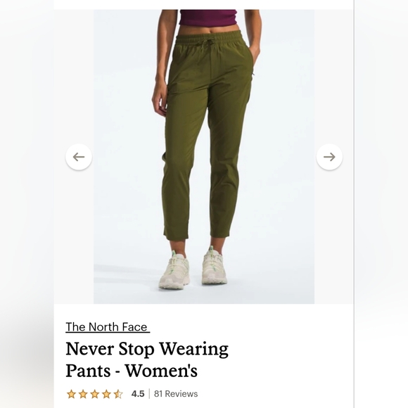 NWT North Face "Never Stop Wearing" Joggers - Picture 3 of 11